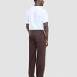 Refined Linen Pants Dark Brown