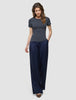 Women Rib T-shirt Dark Grey Melange