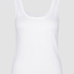 Rib Tank Top White