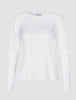Women's Rib T-Shirt Long Sleeve White