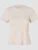 Women Rib T-Shirt Sandy Beige