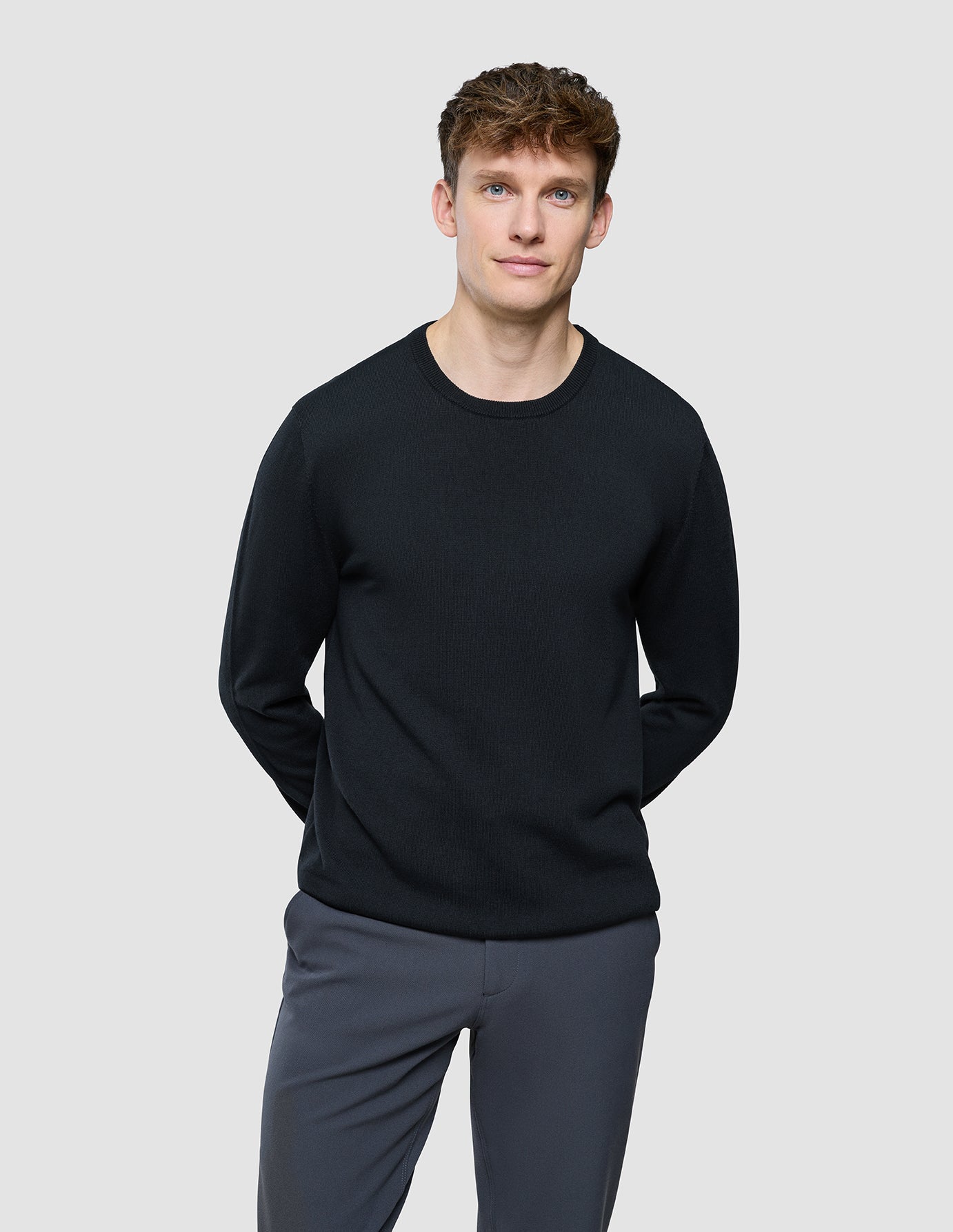 Seamless Core Knit Crewneck Black