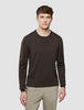 Seamless Core Knit Crewneck Dark Brown