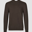 Seamless Core Knit Crewneck Dark Brown
