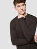 Seamless Core Knit Crewneck Dark Brown