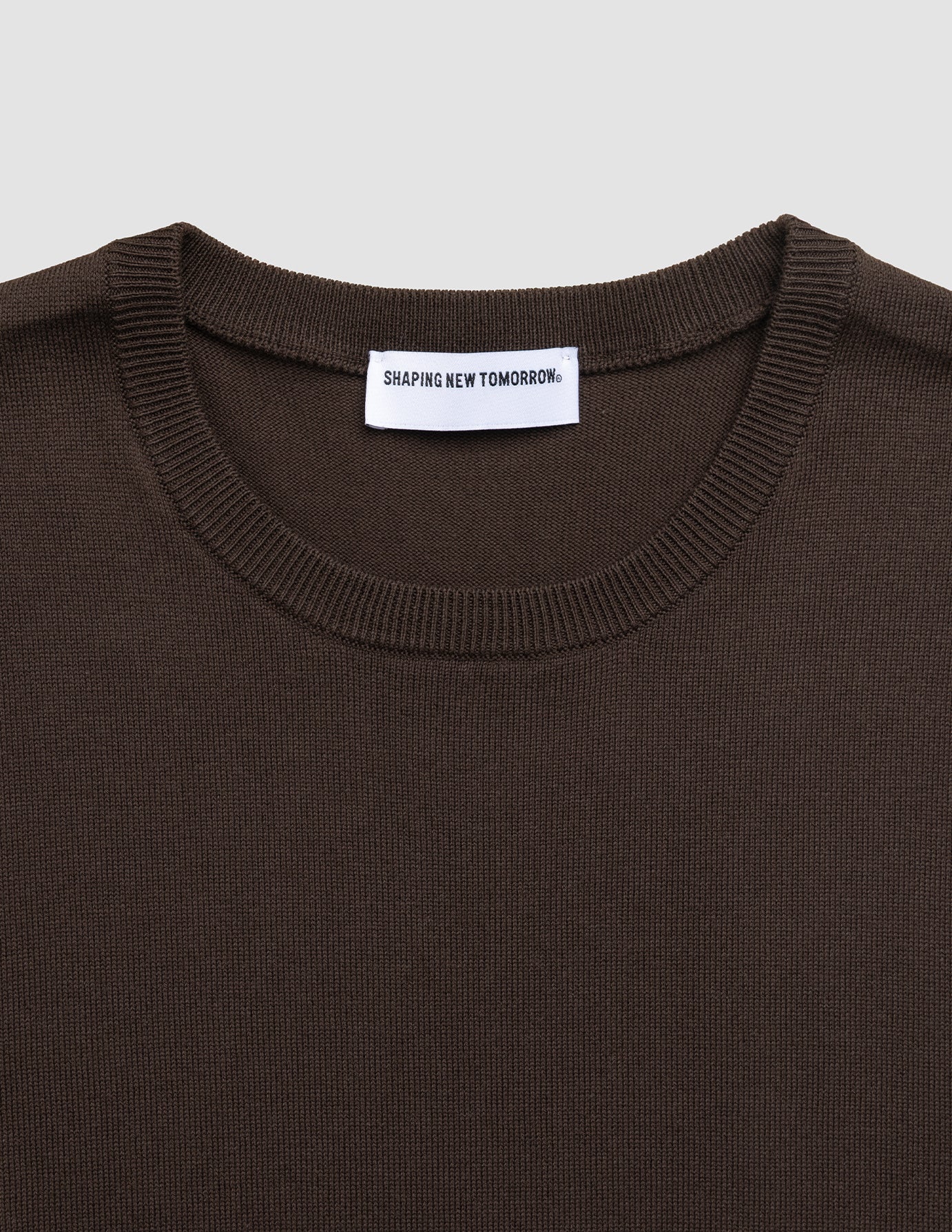 Seamless Core Knit Crewneck Dark Brown