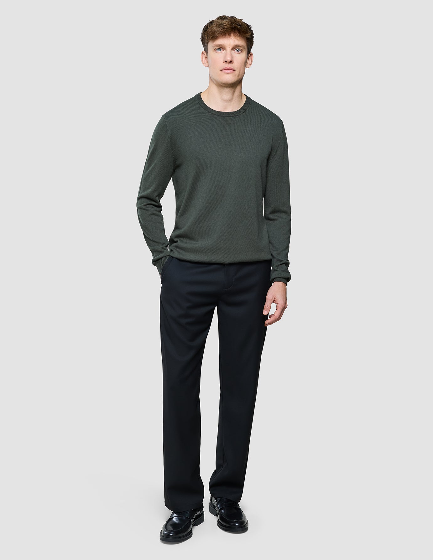 Seamless Core Knit Crewneck Green Night