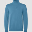 Seamless Core Knit Half Zip Blue Tide