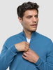 Seamless Core Knit Half Zip Blue Tide