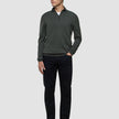 Seamless Core Knit Half Zip Green Night