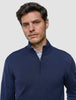 Seamless Core Knit Half Zip Dark Navy