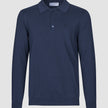 Seamless Core Knit Long Sleeve Polo Dark Navy