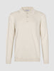 Seamless Core Knit Long Sleeve Polo Birchwood