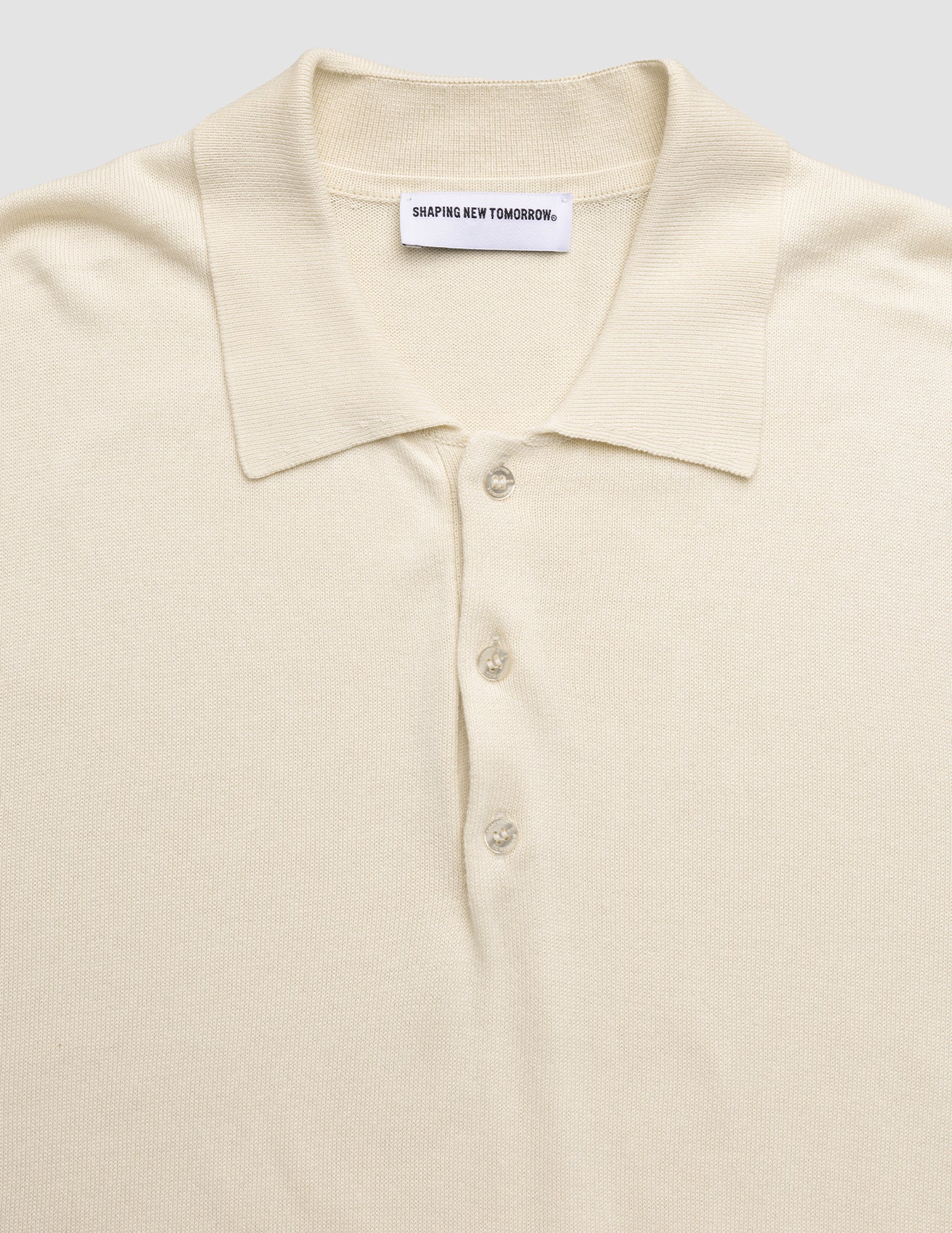 Seamless Core Knit Long Sleeve Polo Birchwood