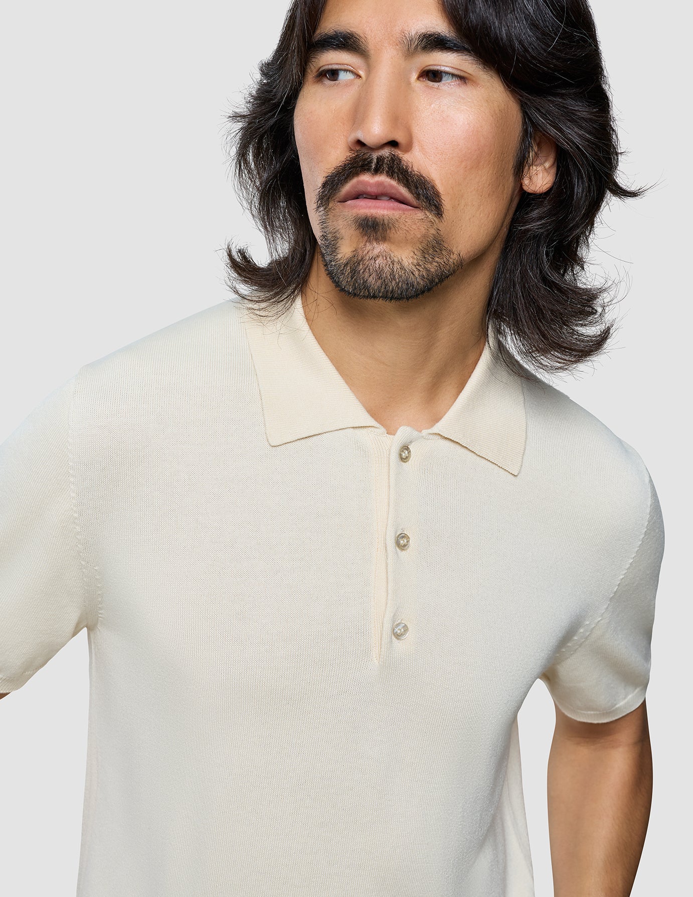 Seamless Core Knit Short Sleeve Polo Birchwood