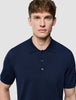 Seamless Core Knit Short Sleeve Polo Dark Navy