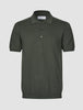 Seamless Core Knit Short Sleeve Polo Green Night