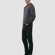 Seamless Premium Merino Knit Crewneck Charcoal Grey