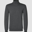 Seamless Premium Merino Knit Turtleneck Charcoal Grey