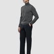 Seamless Premium Merino Knit Turtleneck Charcoal Grey
