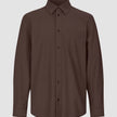 Seersucker Casual Shirt Dark Brown