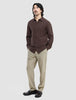Seersucker Casual Shirt Dark Brown