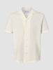 Seersucker Short Sleeve Shirt Off White