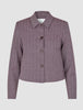 Serene Set Pink Winery Herringbone Short Jacket and Pants Wide