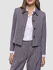 Serene Set Pink Winery Herringbone Short Jacket and Pants Wide