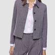 Serene Set Pink Winery Herringbone Short Jacket and Pants Wide
