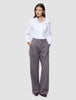 Women Serene Pants Wide Pink Winery Herringbone
