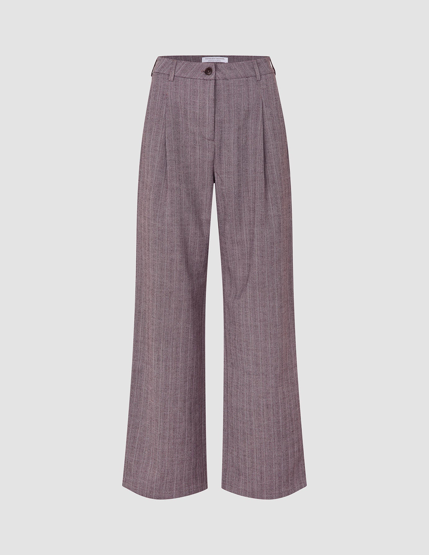 Women Serene Pants Wide Pink Winery Herringbone