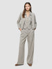 Women Serene Short Vest Burnt Sugar Herringbone