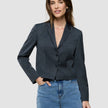 Women Skye Short Blazer Charcoal Melange