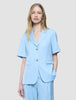 Women Skye Short Sleeved Blazer Blue Haze