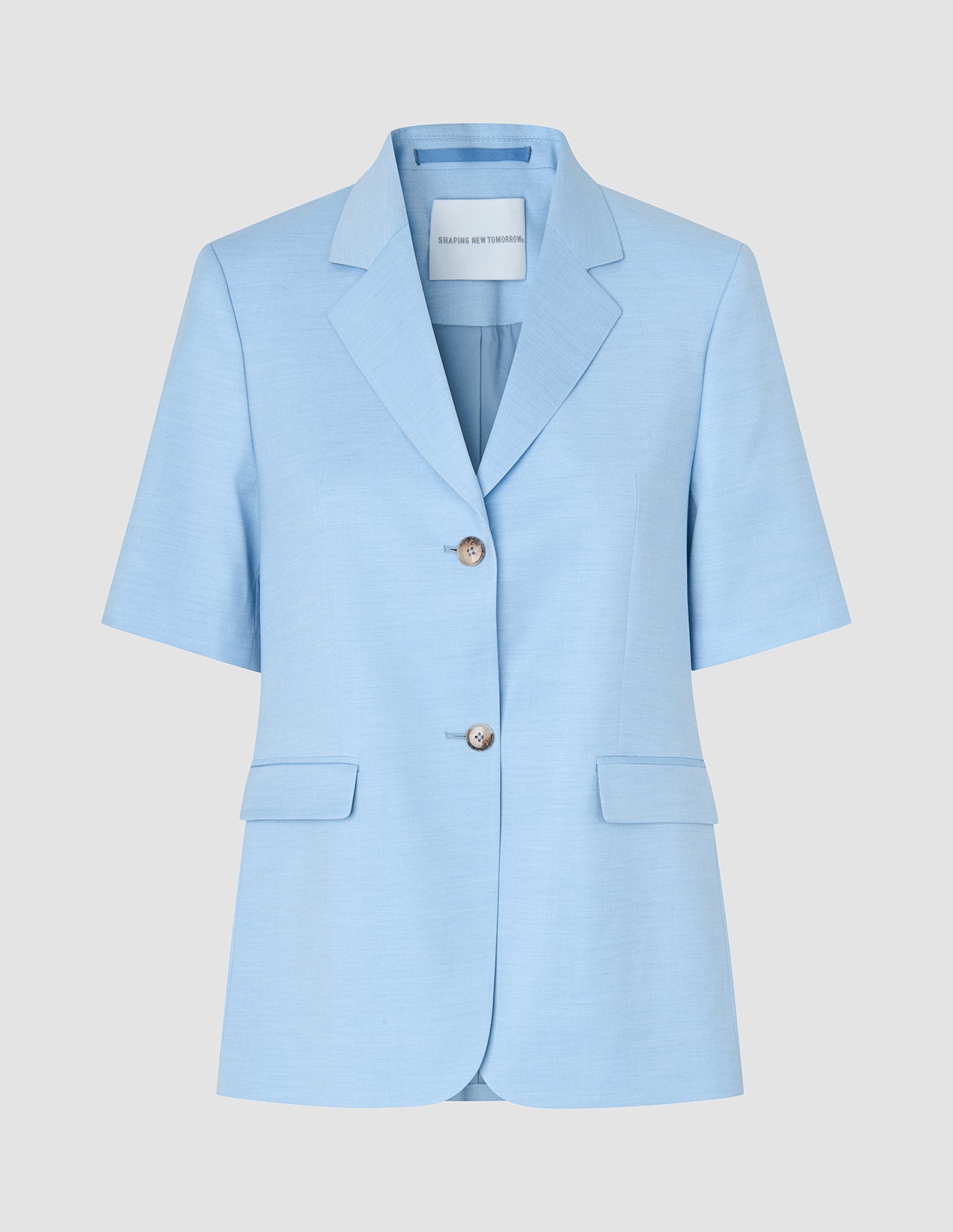Women Skye Short Sleeved Blazer Blue Haze