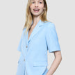 Women Skye Short Sleeved Blazer Blue Haze