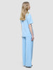Women Skye Short Sleeved Blazer Blue Haze