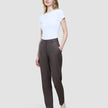 Women Skye Pants Tapered Dark Chestnut Melange