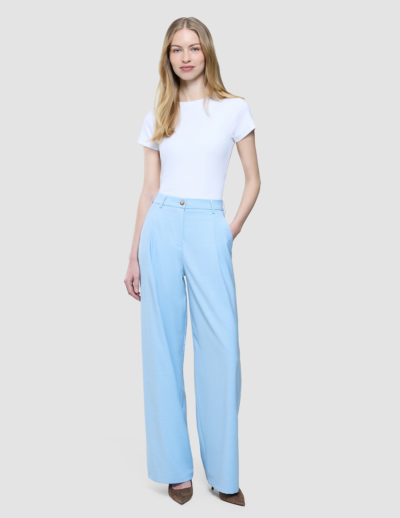 Women Skye Pants Wide Blue Haze