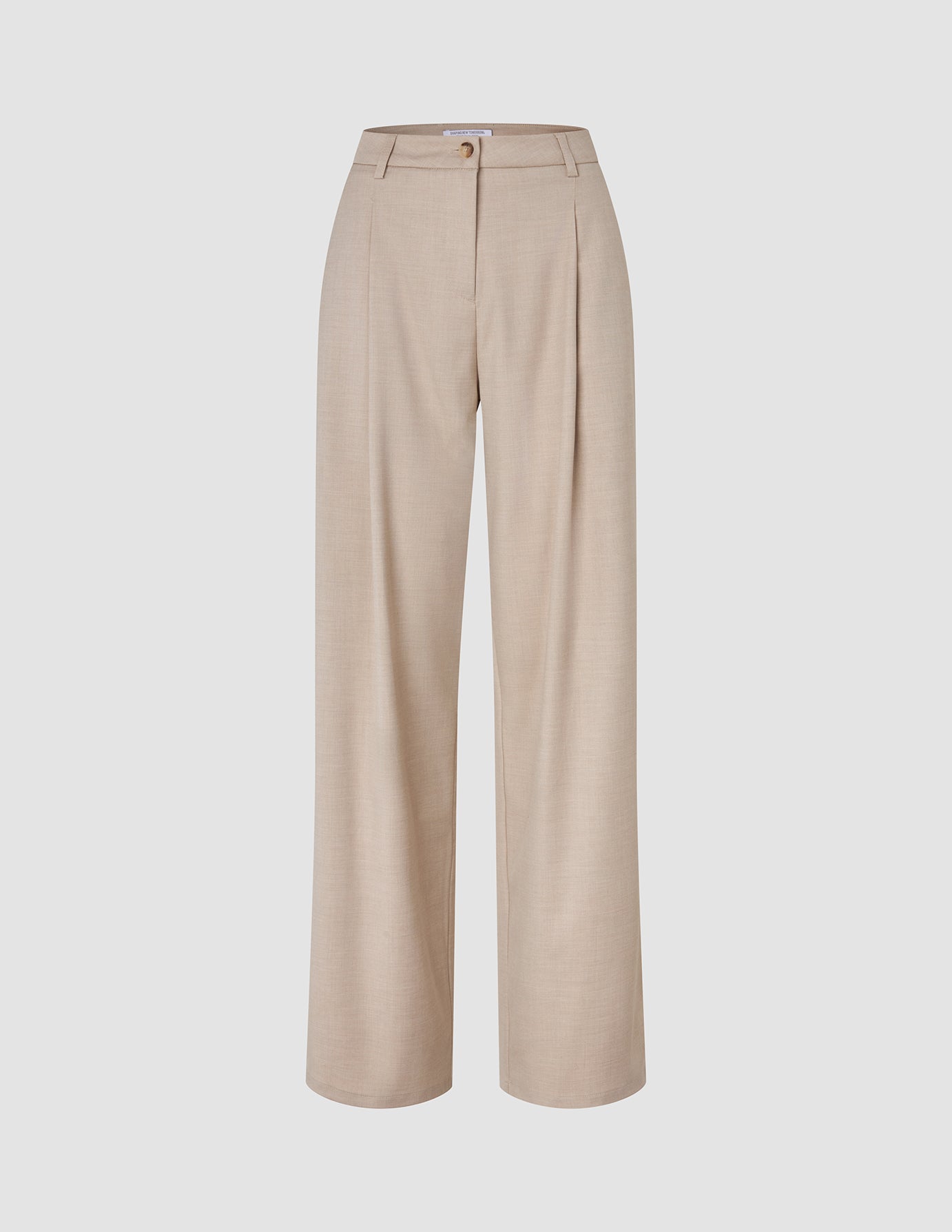 Women's Skye Pants Wide Sandy Beige Melange