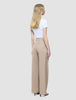 Women's Skye Pants Wide Sandy Beige Melange