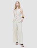 Women's Skye Long Vest Sandy Beige Melange