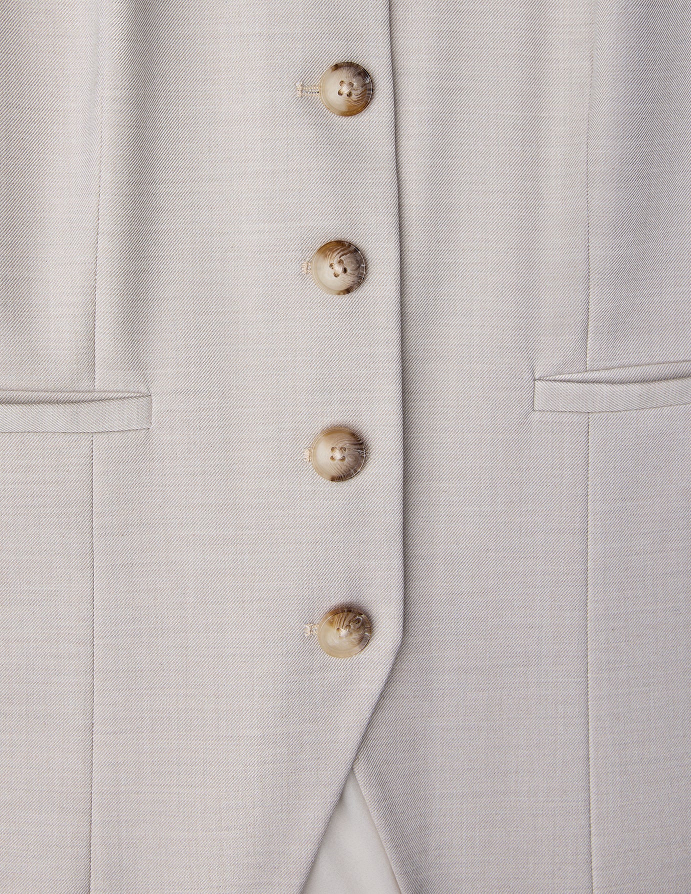 Women's Skye Long Vest Sandy Beige Melange