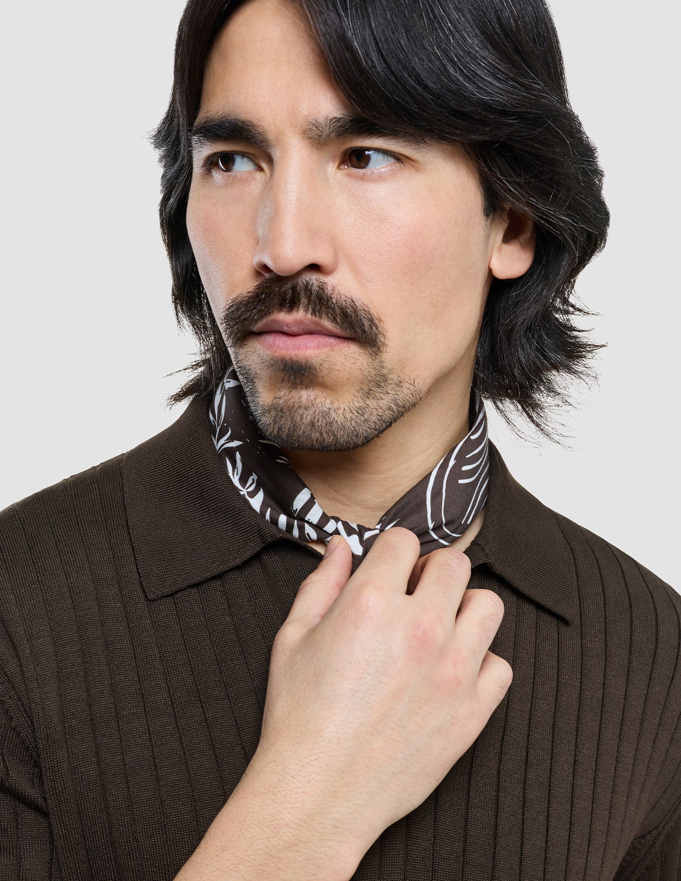 Soft Cotton Bandana Brown Tropic
