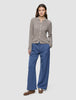 Women Structured Polo Long Sleeve Dark Sand