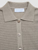 Women Structured Polo Long Sleeve Dark Sand