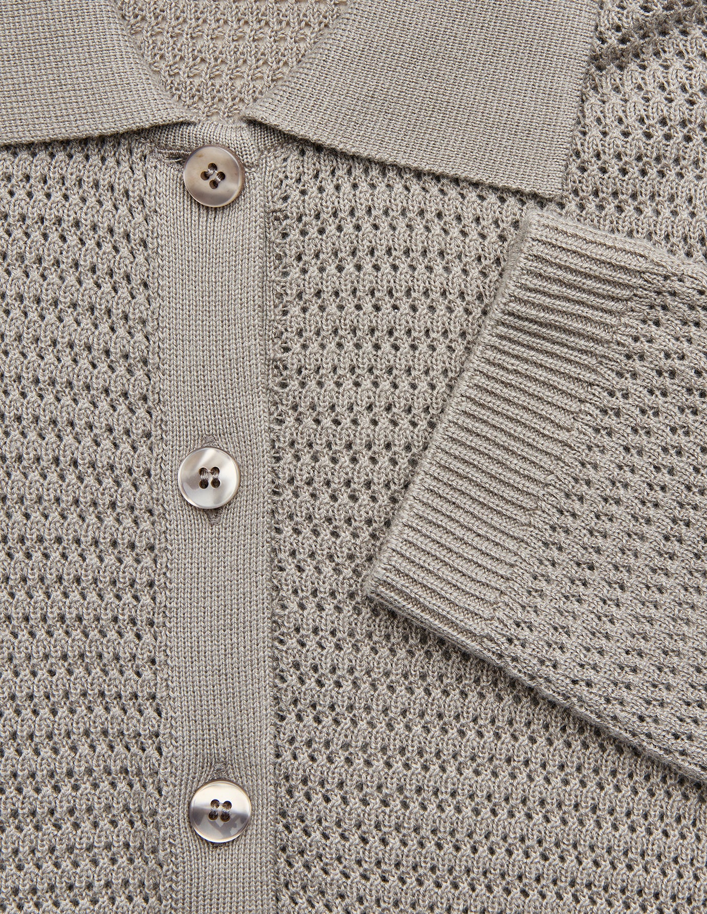 Women Structured Polo Long Sleeve Dark Sand
