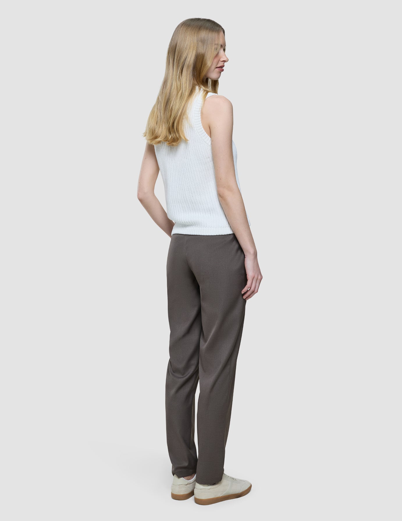 Women's Structured Knit Top Off White