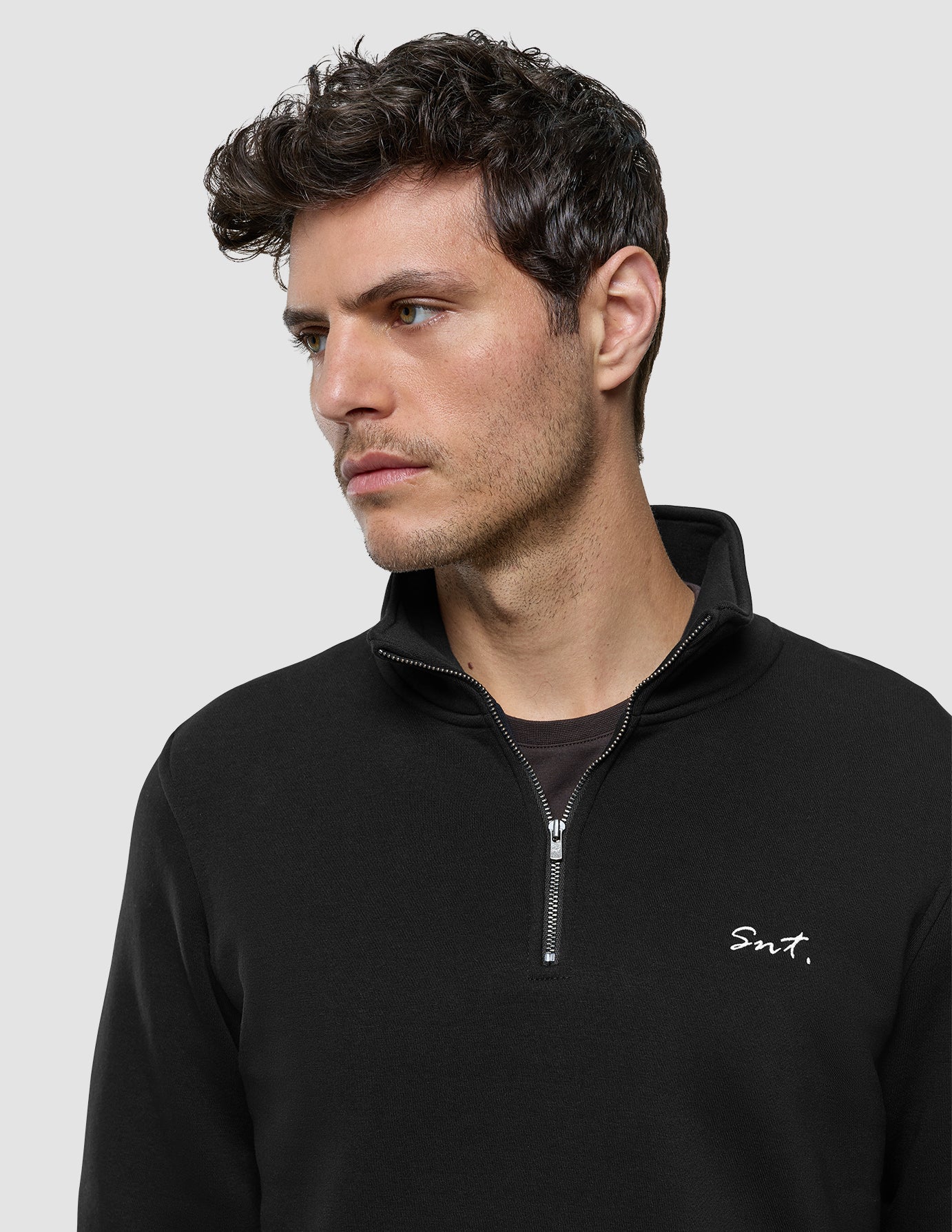 Sweat Half Zip Black